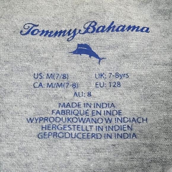 Tommy Bahama Boy's Short Sleeve Gray Sunset Tee Size M (7-8) - Picture 3 of 5